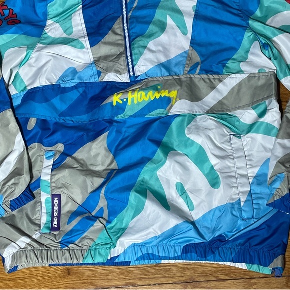 Members Only Keith Haring Limited Ed Pop Art Windbreaker Athleisure Sport Jacket - Picture 5 of 13